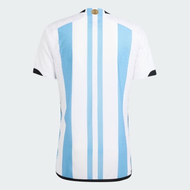 Camiseta Titular Oficial Argentina 3 estrellas 2022 Blanco Hombre Fútbol