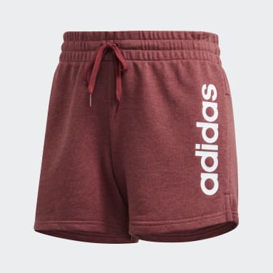 Women Sportswear Red Essentials Linear Logo Shorts