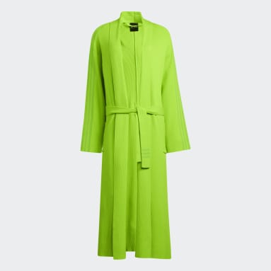 Women Originals Green Knit Rib Robe