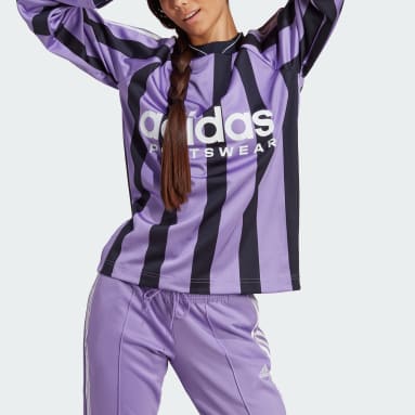 Women Sportswear Purple Jacquard Long Sleeve Jersey