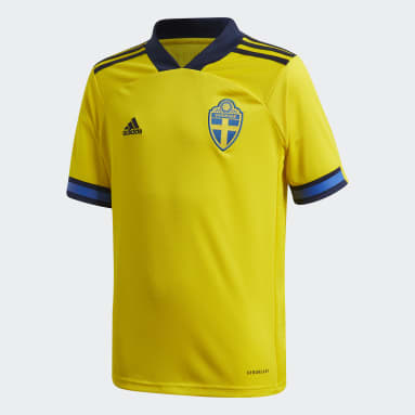 Kinder Fußball Schweden Heimtrikot Gelb