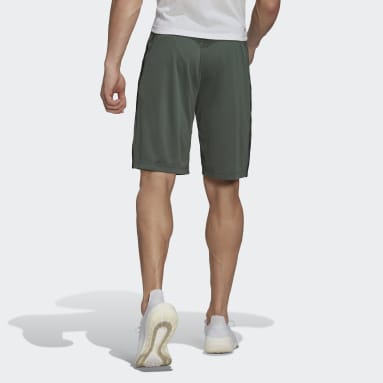Men Training Green adidas Designed 2 Move 3-Stripes Primeblue Shorts