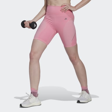 Women Training Pink Tailored HIIT 45 seconds Training Short Leggings