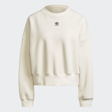 Women Originals White Adicolor Essentials Fleece Sweatshirt