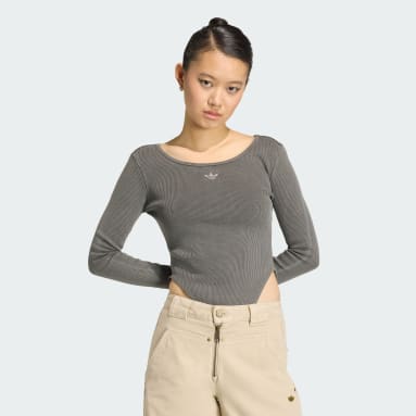 BODY ESSENTIALS RIB LONGSLEEVE BODYSUIT WASHED