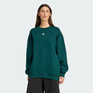 Essentials Fleece Long Oversized Crew Sweatshirt