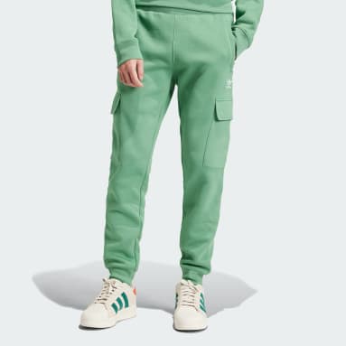 adidas Originals Track Pants Green Jogger Classic Trefoil Rare Men Size XL