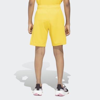 Girls Training Gold LINEAR LOGO SHORTS