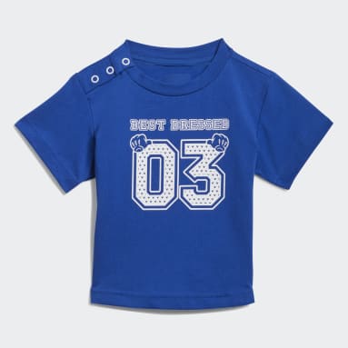 Conjunto de remera y pantalón adidas x Disney Azul Niño Sportswear