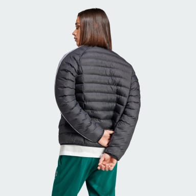 Men Originals Black Padded Stand-Up Collar Puffer Jacket