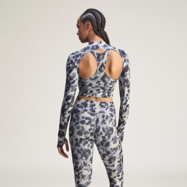 adidas by Stella McCartney Training Longsleeve Crop Printed Top