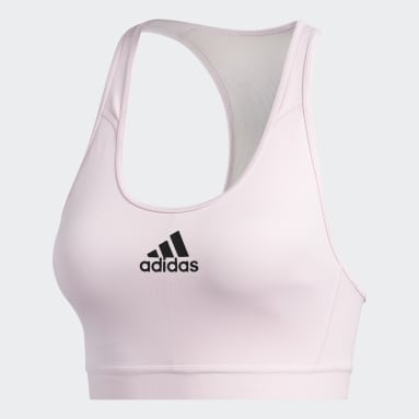 Adidas pink sports bra clearance