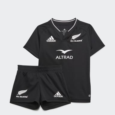 Παιδιά Ράγκμπι Μαύρο All Blacks Rugby Replica Home Mini Kit