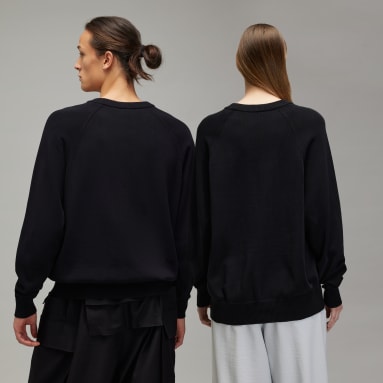 Y-3 로고 니트 크루 스웨트셔츠