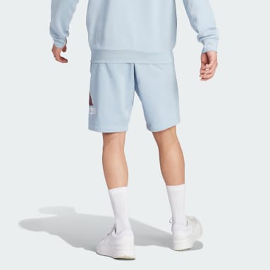Men Sportswear Blue Essentials Big Logo French Terry Shorts