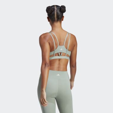 Reggiseno sportivo da yoga Studio Luxe Light-Support Verde Donna Fitness & Training