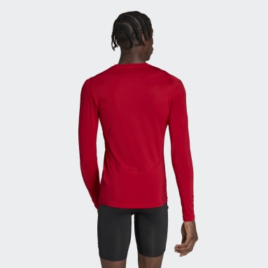 Camiseta Techfit AEROREADY Manga Larga Rojo Hombre Fútbol