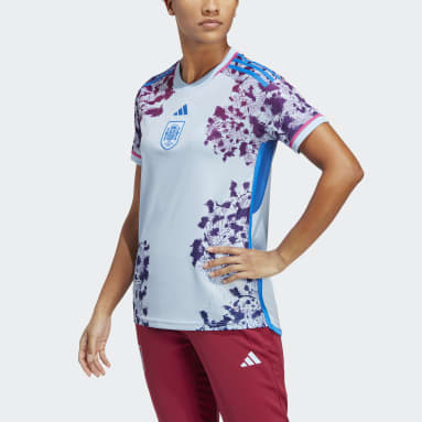ผู้หญิง ฟุตบอล สีน้ำเงิน เสื้อฟุตบอลหญิงชุดเยือน Spain 23