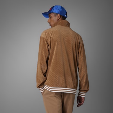 Polera Adicolor Heritage Now Funnel Velour Marrón Hombre Originals