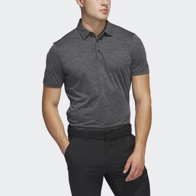 Polo de golf en jacquard texturé gris Hommes Golf
