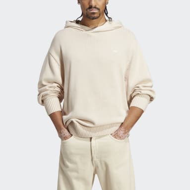 Sweat-shirt à capuche en maille Premium Essentials Beige Hommes Originals