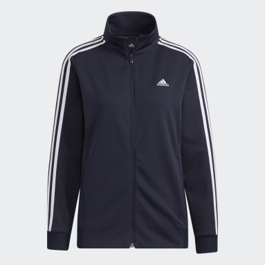 Women Sportswear Blue 3-Stripes Doubleknit Track Top