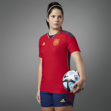 Women Football Red Spain Women's Team 22 Home Authentic Jersey