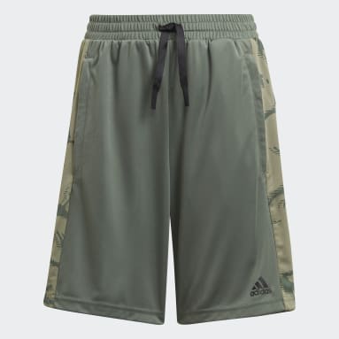 Boys Lifestyle Green adidas Designed To Move Camouflage Shorts