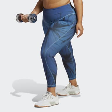 Women's Gym & Training Blue adidas x 11 Honoré 7/8-Length Studio Leggings (Plus Size)