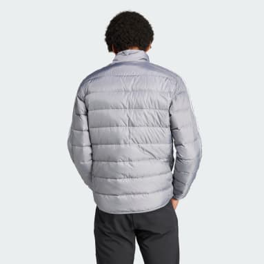 Doudoune légère Essentials 3 bandes gris Hommes Sportswear