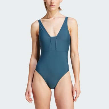 Women Sportswear Turquoise Iconisea 3-Stripes Swimsuit