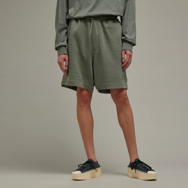 Calções em Moletão de Algodão de Produção Biológica Y-3 Verde Homem Y-3