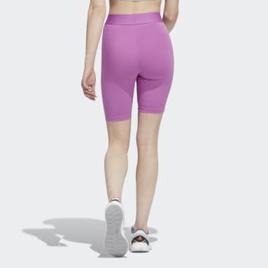 Shorts Ciclismo Estampado Badge of Sport Two-Tone 3-Stripes Roxo Mulher Sportswear