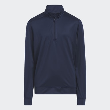 Pull Heather Quarter Zip Bleu Garçons Golf