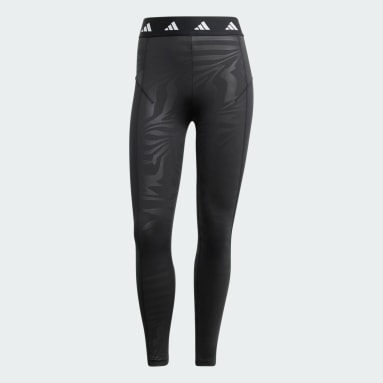 Mallas 7/8 Techfit Printed Negro Mujer Gimnasio Y Entrenamiento