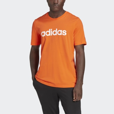 Muži Sportswear oranžová Tričko Essentials Embroidered Linear Logo