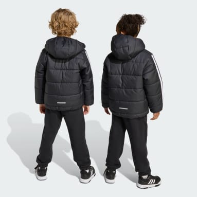 Essentials 3-Streifen gefütterte Kinderjacke