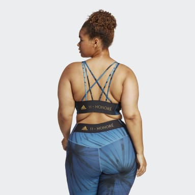 Women's Yoga Blue adidas x 11 Honoré Medium-Support Bra (Plus Size)