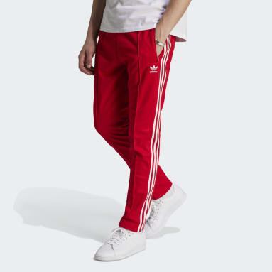 Muži Originals červená Sportovní kalhoty Adicolor Classics Beckenbauer