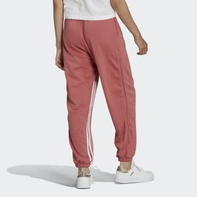 Ženy Sportswear červená Kalhoty Hyperglam 3-Stripes Oversized Cuffed with Side Zippers