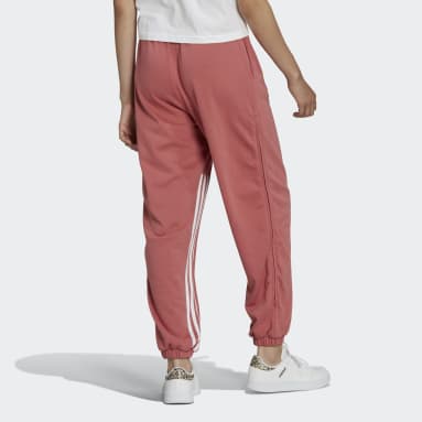 Pantaloni jogger Hyperglam 3-Stripes Oversized Cuffed with Side Zippers Rosso Donna Sportswear