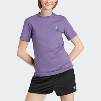 Polo Estampado adidas ADI DASSLER Púrpura Mujer Originals
