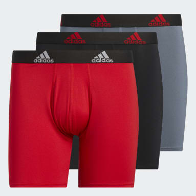 Men's Training Red Performance Boxer Briefs 3 Pairs