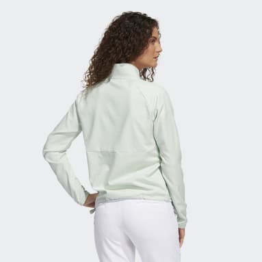 Women Golf Green 엠보스드 쿼터 스냅 풀오버