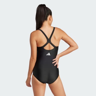 Padded 3-Stripes Closed-Back Swimsuit