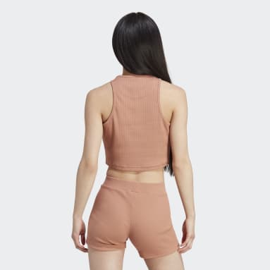 Women's Sportswear Brown Lounge Rib Tank Top