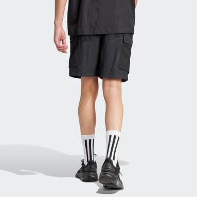 Men Sportswear Black City Escape Cargo Shorts