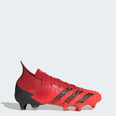 Zapatos de Fútbol Predator Freak.1 Terreno Blando Rojo Hombre Fútbol
