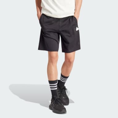 Men Sportswear Black Embroidered Ice Hockey Shorts