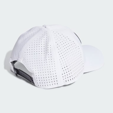 Men Golf White Hydrophobic Tour Golf Hat